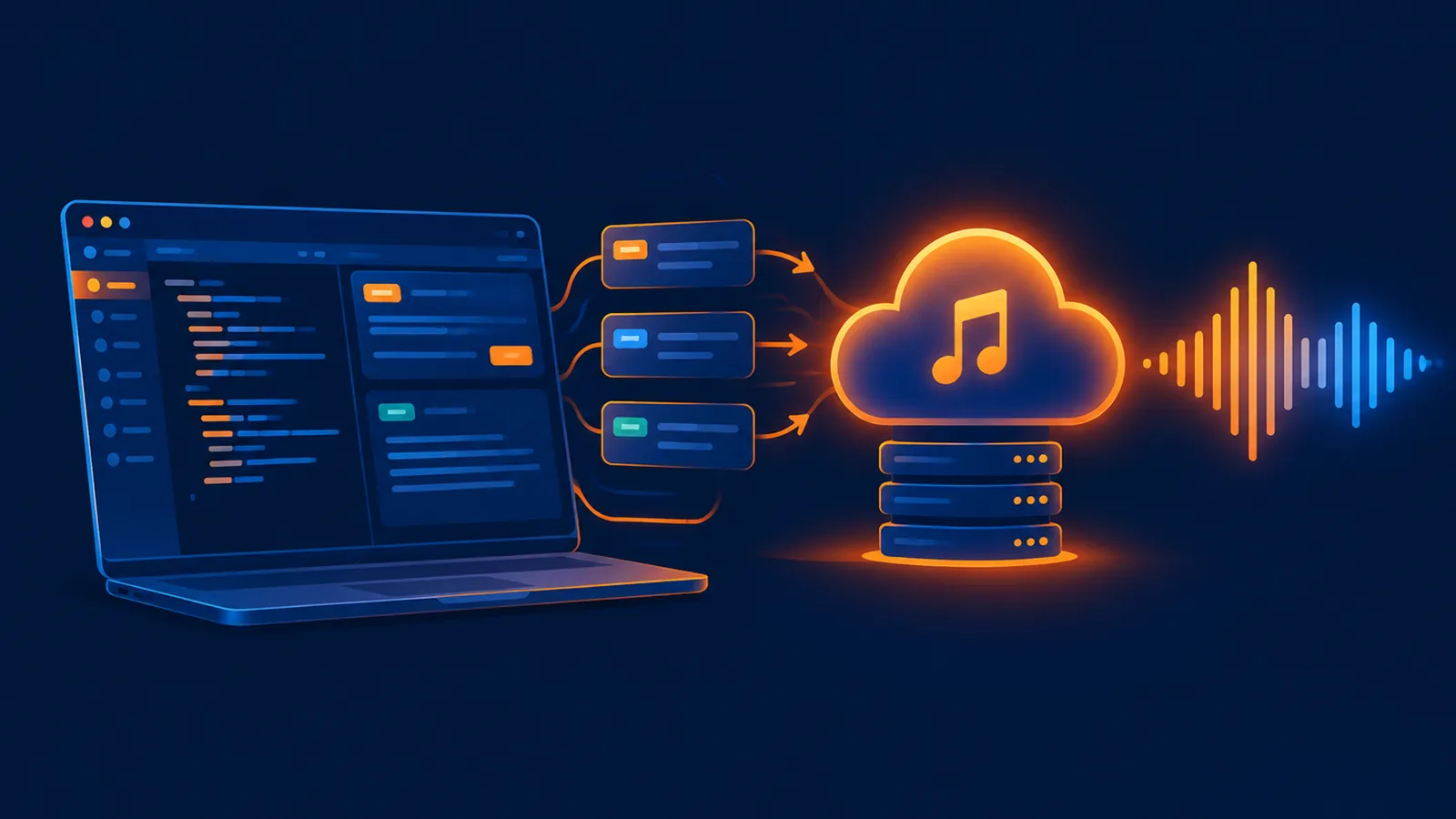 Terminal and API testing tools connected to a cloud music service