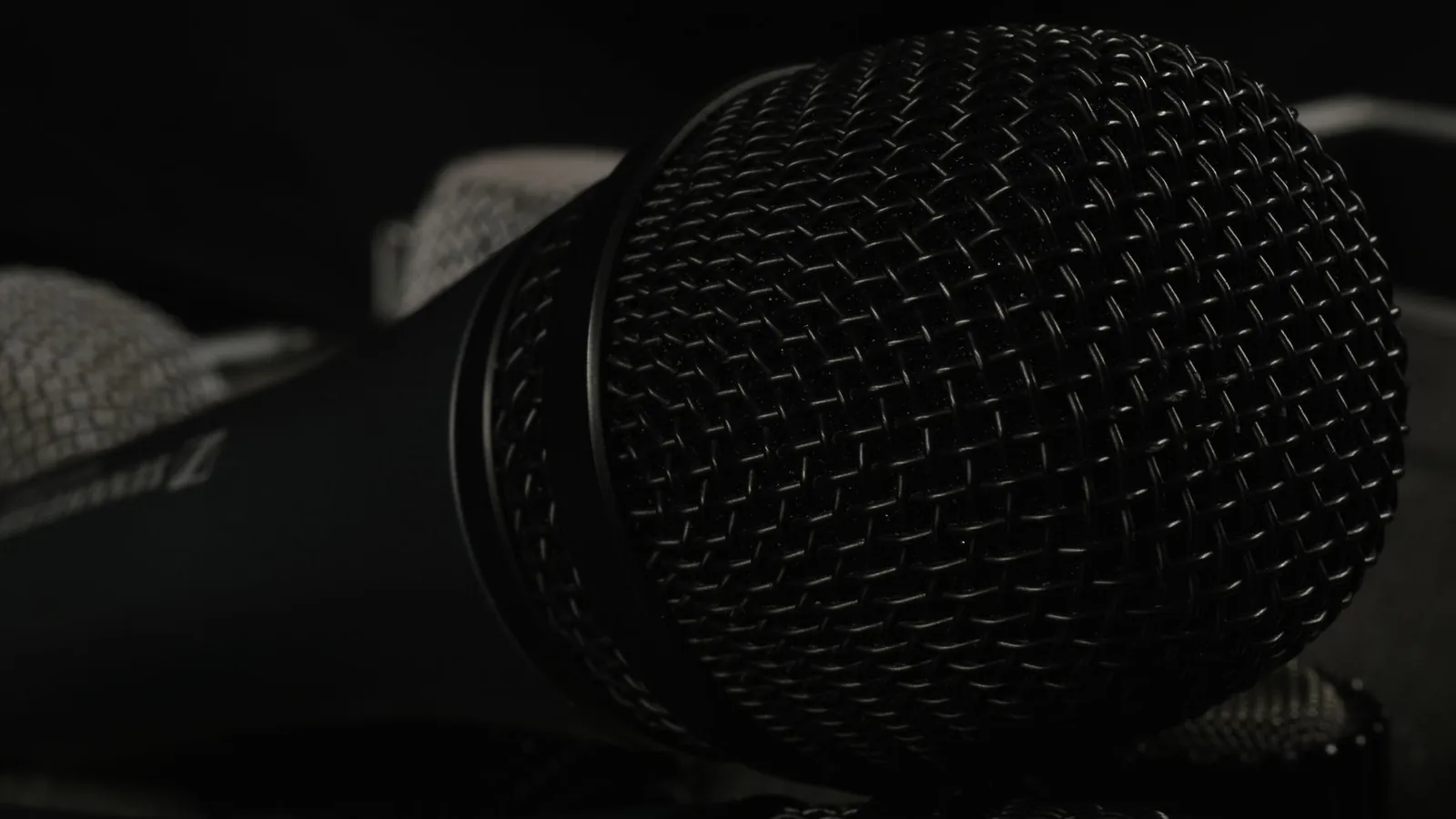 A dynamic microphone in low light