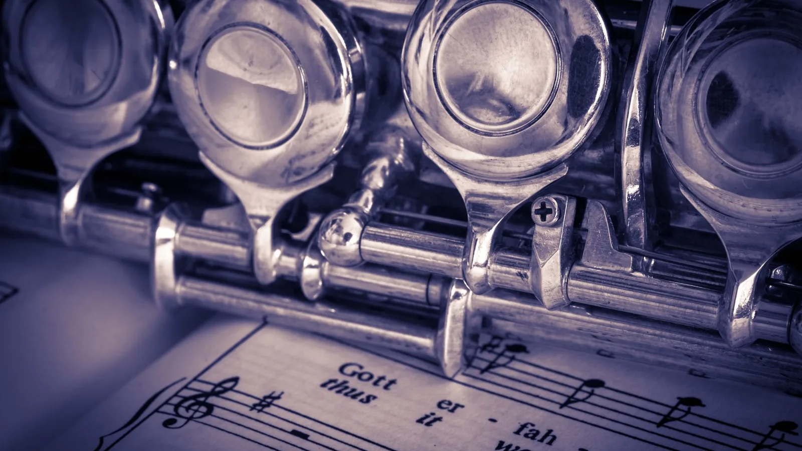 A row of brass instruments
