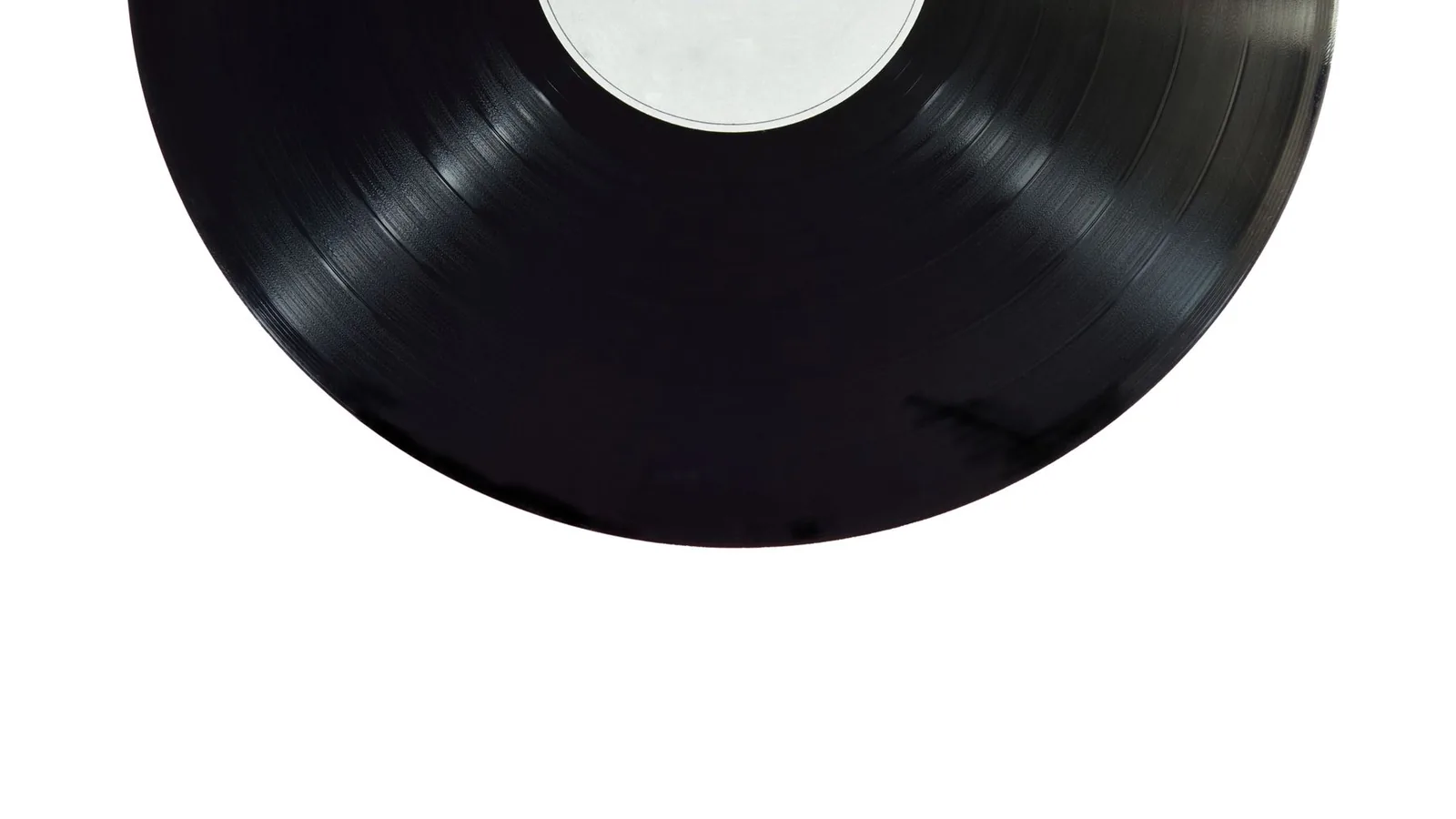 A close-up of a vinyl record