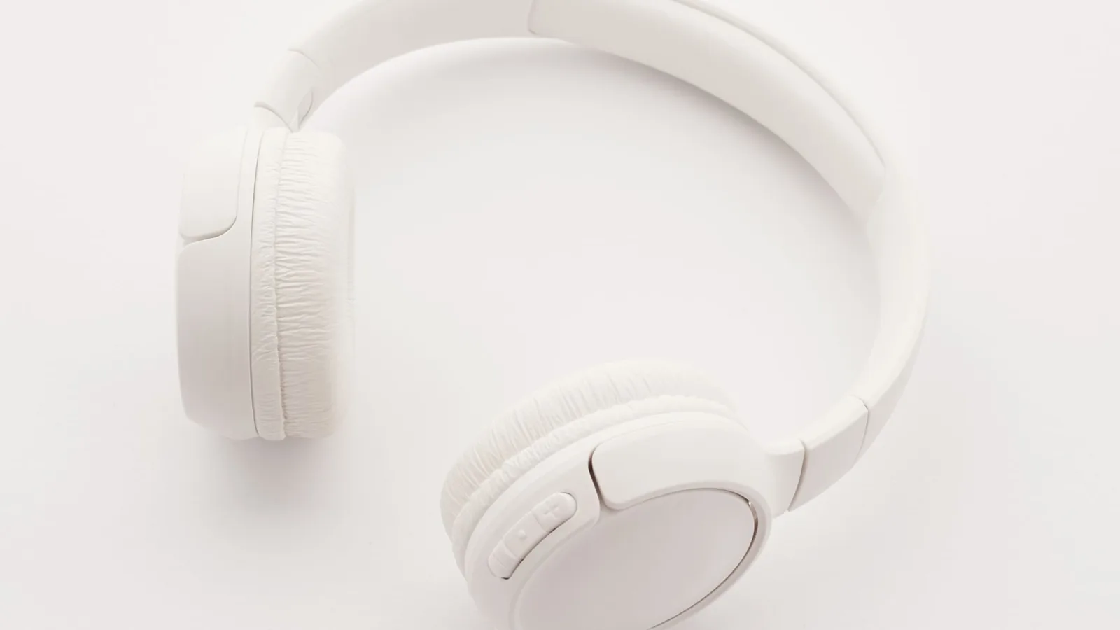 White over-ear headphones