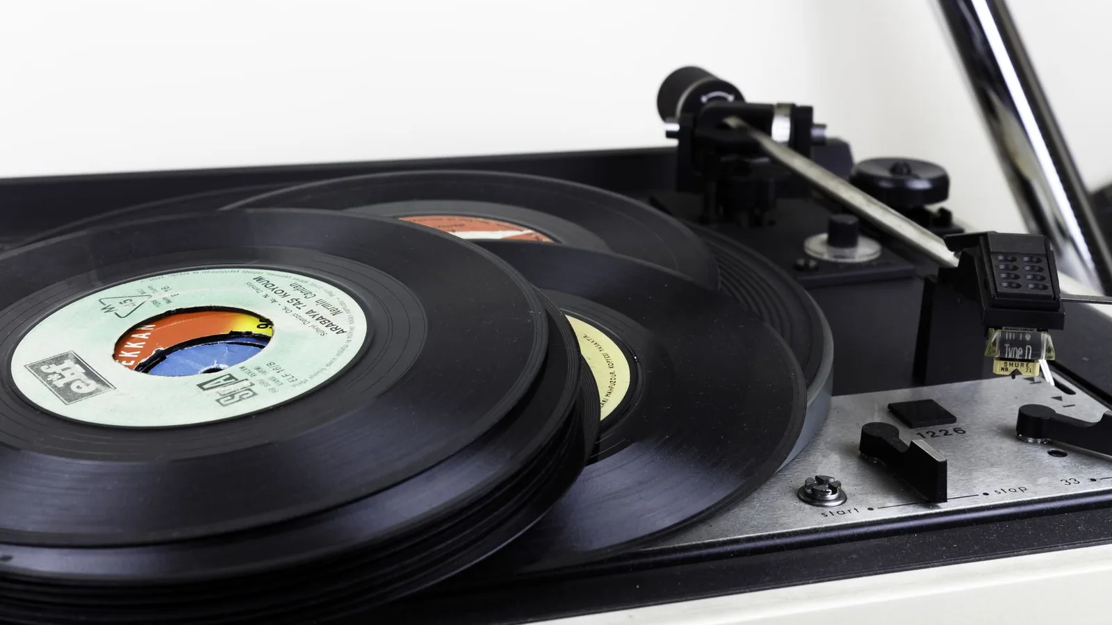 A turntable and mixer