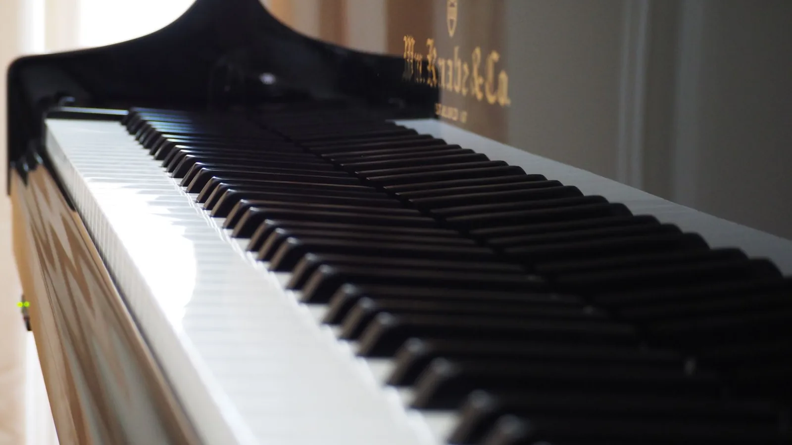 Keys of a grand piano