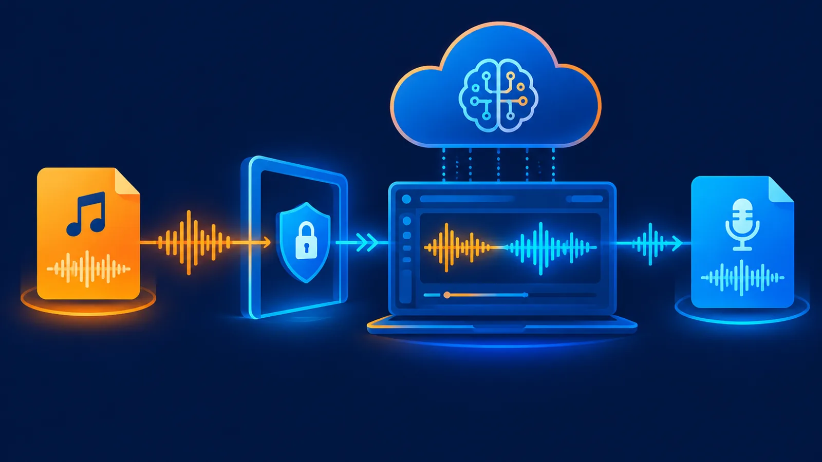 Local audio uploaded into an AI cover workflow